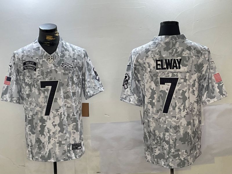 Men Denver Broncos #7 Elway Nike Arctic Camo 2024 Salute to Service Limited NFL Jersey->dallas cowboys->NFL Jersey
